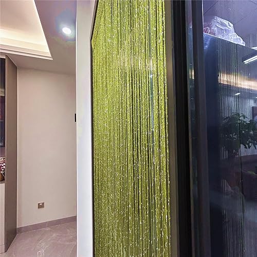 Miniatura 4 de Cortina decorativa separadora de ambientes, diseño de cadenas con flecos de cristal, 78.7 x 39.3 pulgadas, de Eve Split