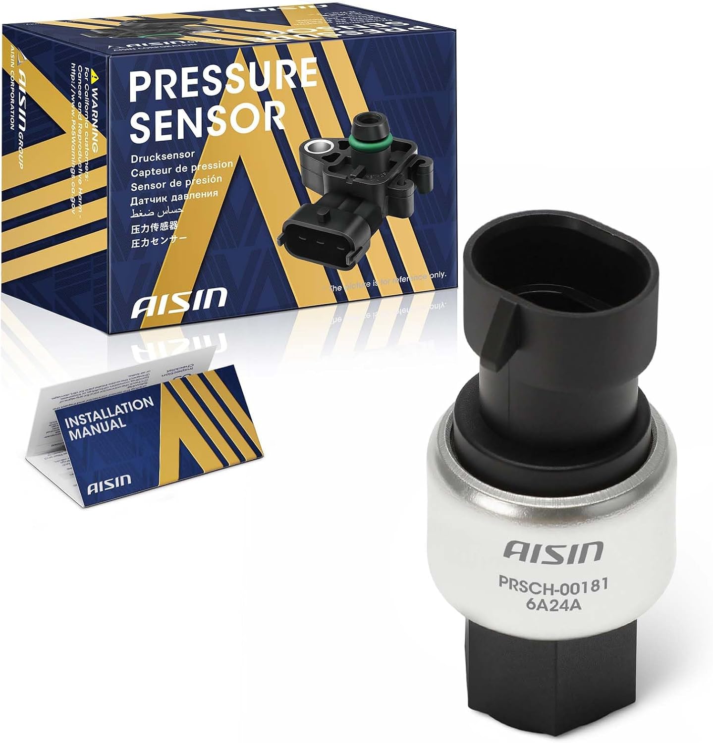 AISIN AFTERMARKET PRSCH-00181 A/C Clutch Cycle Switch - Compatible with Jeep Wrangler Cherokee TJ 1997, Dodge Ram 1500 2500 3500 1994-1997, Dakota 1994-1996