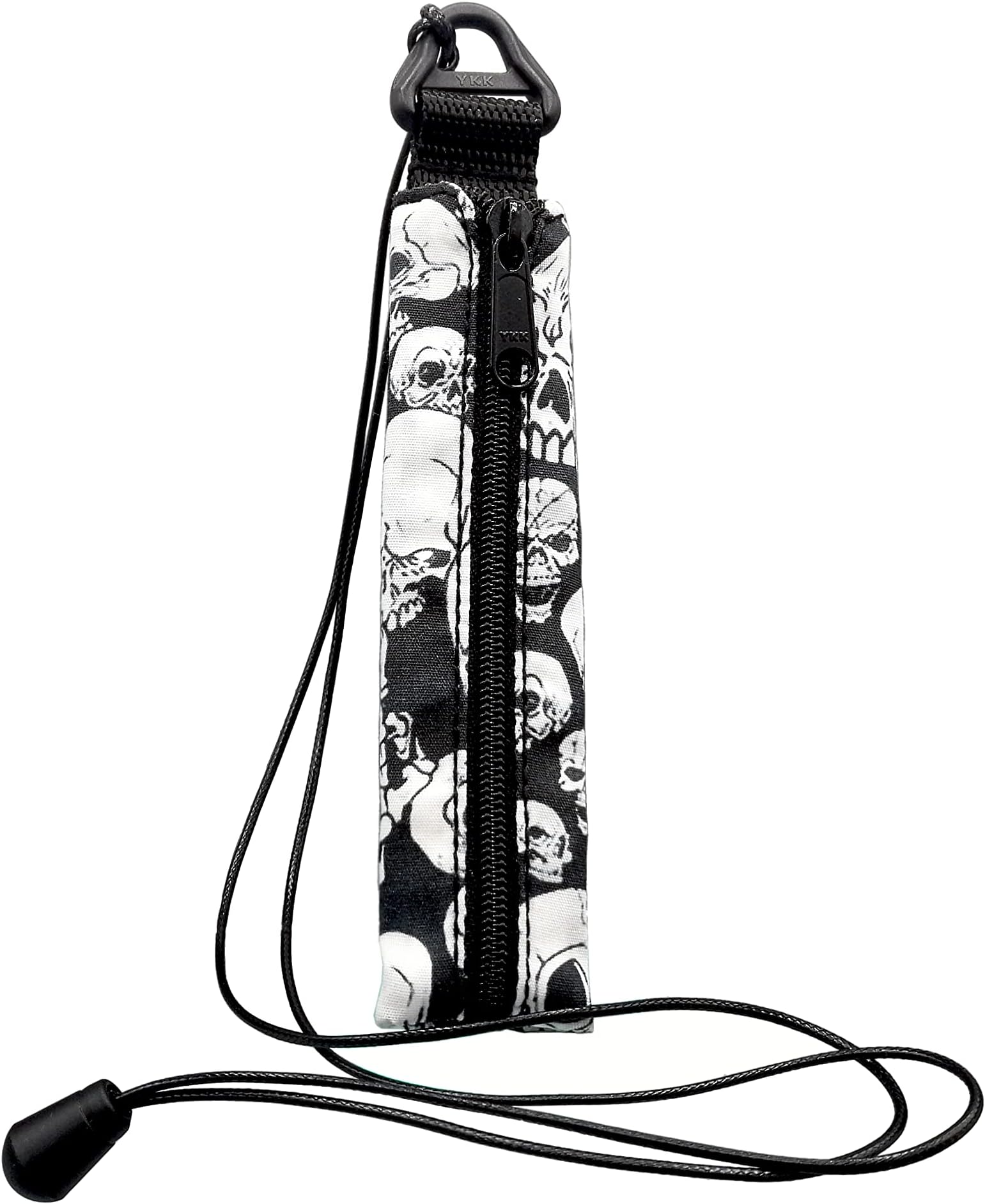 Plan B, Protective Case for Small E-cigarette, Hardcore, Compatible with Myblu and Similar, Cord 100 cm, White Skulls on Black Background