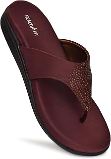 HEALTH FIT EXTRA SOFT Women's Comfortable Memory Foam Doctor Slippers/Flip-Flops|Fashionable Casual & Stylish|Lightweight... Price In India