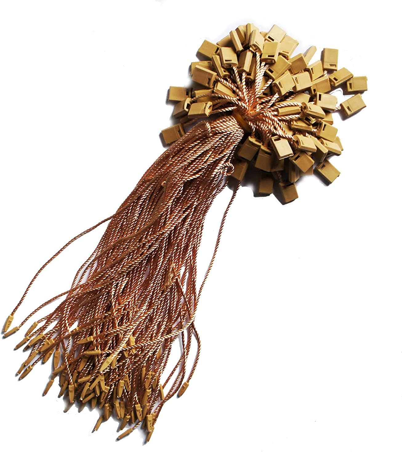 Well Made Tools Easy and Fast to Attach Hang Tag, Nylon String Snap Lock Caramel - 1000pcs