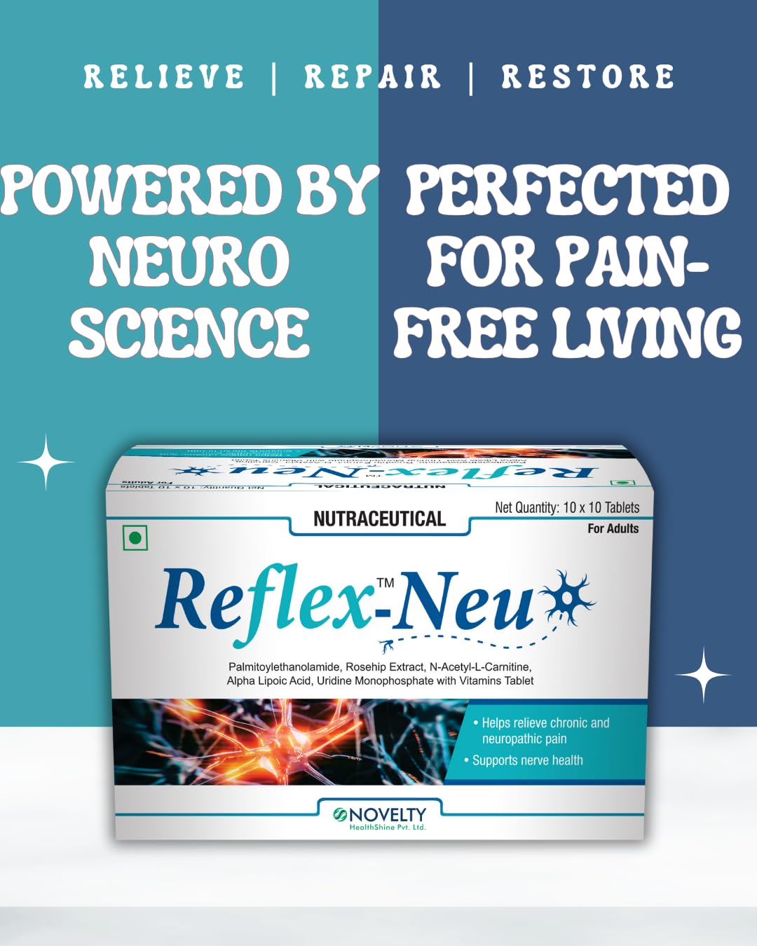 Advanced Neuro-Nutritional Solution for Nerve Pain & Repair (Strip of 10 Tablets) — Amazon image 5