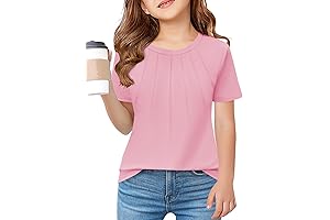 Pleated Pink Girls' Summer Top
