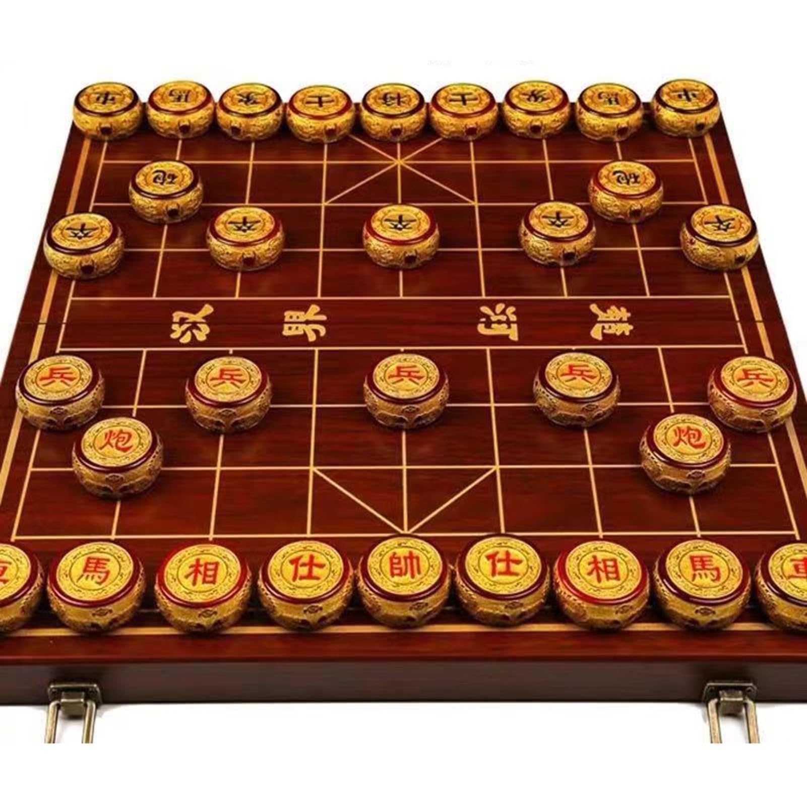 Faltbares chinesisches Chss Xiangqi-Reisespielset aus Holz
