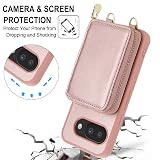 Etui na telefon Google Pixel 9A, portfel, etui na komórkę z hartowanym szkłem, ochraniacz ekranu, pasek na nadgarstek, pasek crossbody, stojak, blokada RFID, przegródki na karty kredytowe, Pixel9A A9