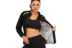 Women Sauna Suit Long Sleeve Sweat Shaper Workout Tops Jacket