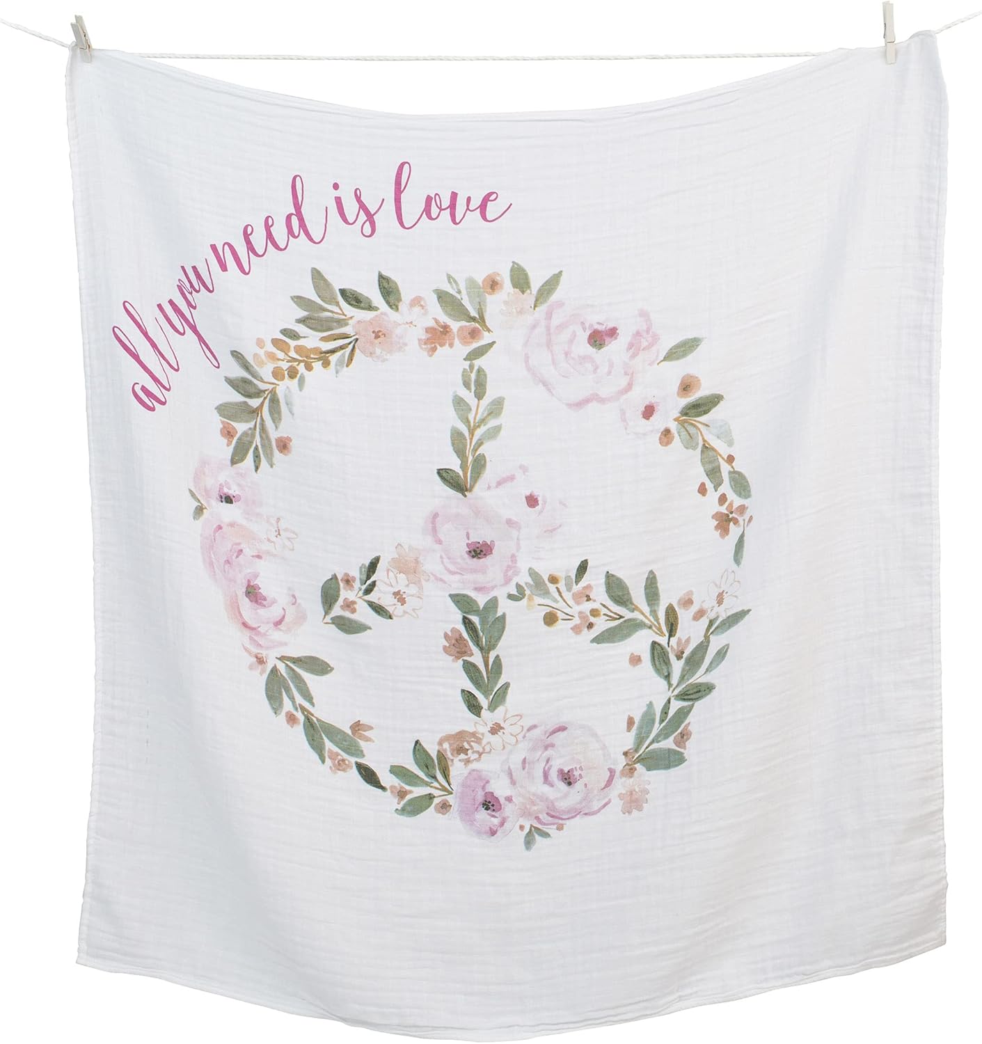 Lulujo Baby’s First Year Milestone Blanket and Card Set | 40in x 40in (All You Need is Love)