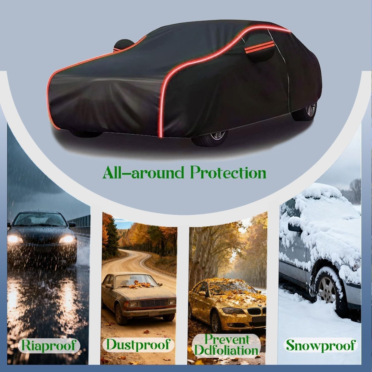 Bâche Voiture Exterieur pour Citroen C4 Picasso,Housse Voiture Étanche,Housse De Protection Imperméable Respirante À l'eau,Anti-UV SWH507