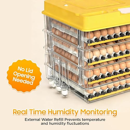 Miniatura 5 de Incubadora de huevos - Incubadora de huevos 2026 con giro automático de huevos y control de humedad, criador grande de aves de corral para pollos