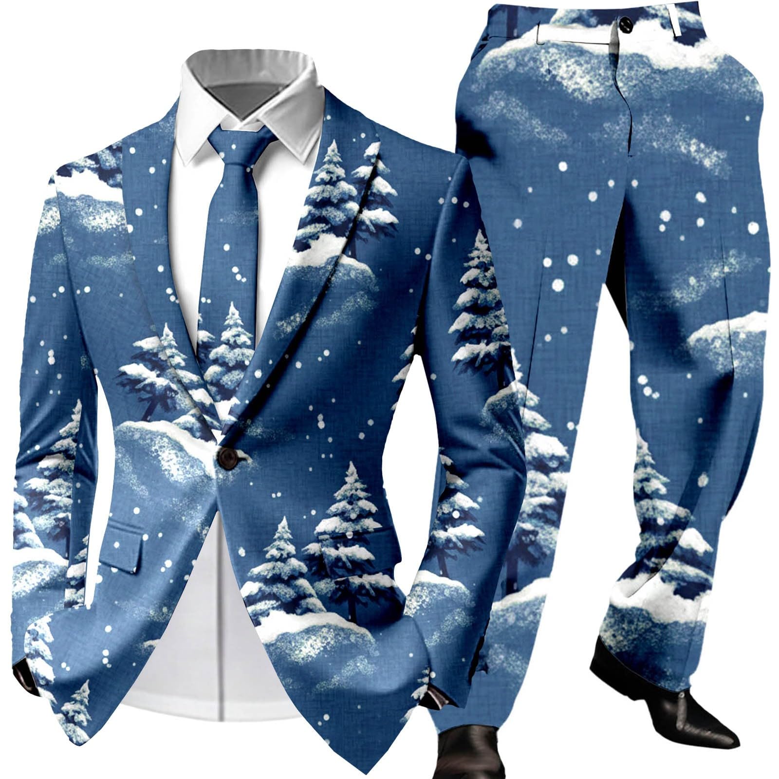 Costume de Noël premium vert sapin avec finitions soignées - 4