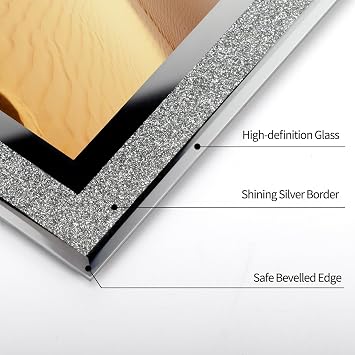 HORLIMER 12 Pack 5x7 Picture Frame, Sparkle Glass Photo Frames 5 by 7 for Tabletop, Horizontally or Vertically