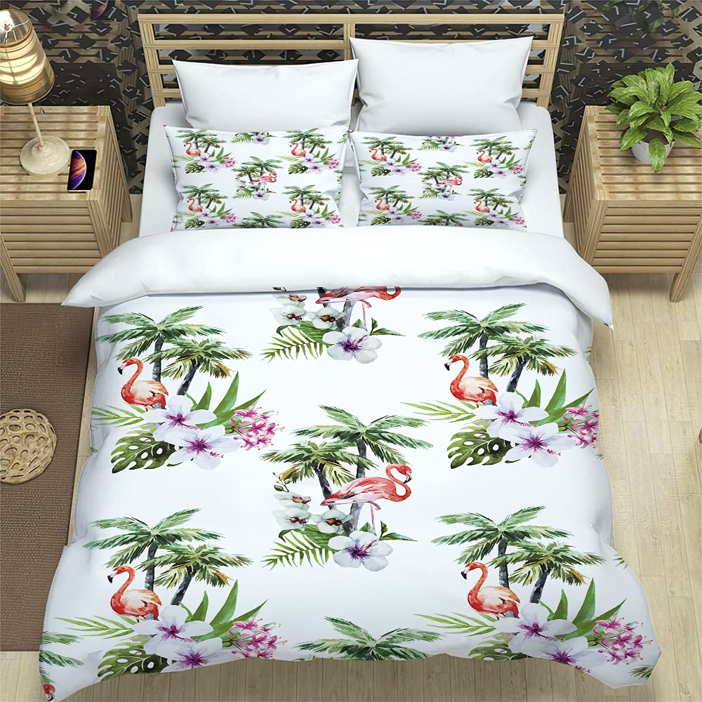 Housse de couette parure de lit 240x260 microfibre fermeture éclair avec taie 50x75
