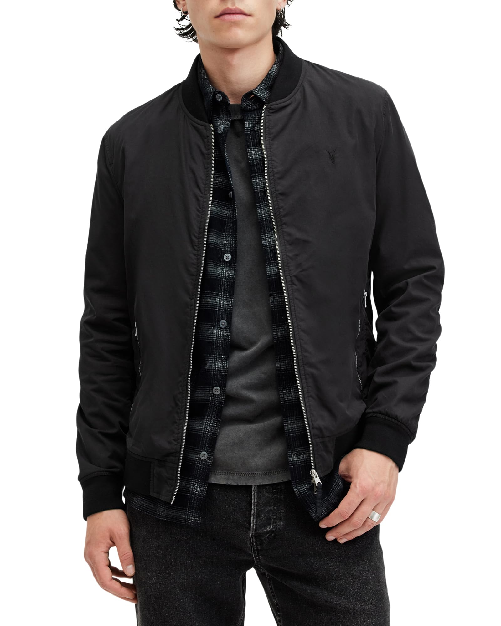 Amazon.com: AllSaints Men's Jacket Bassett Bomber Black XS