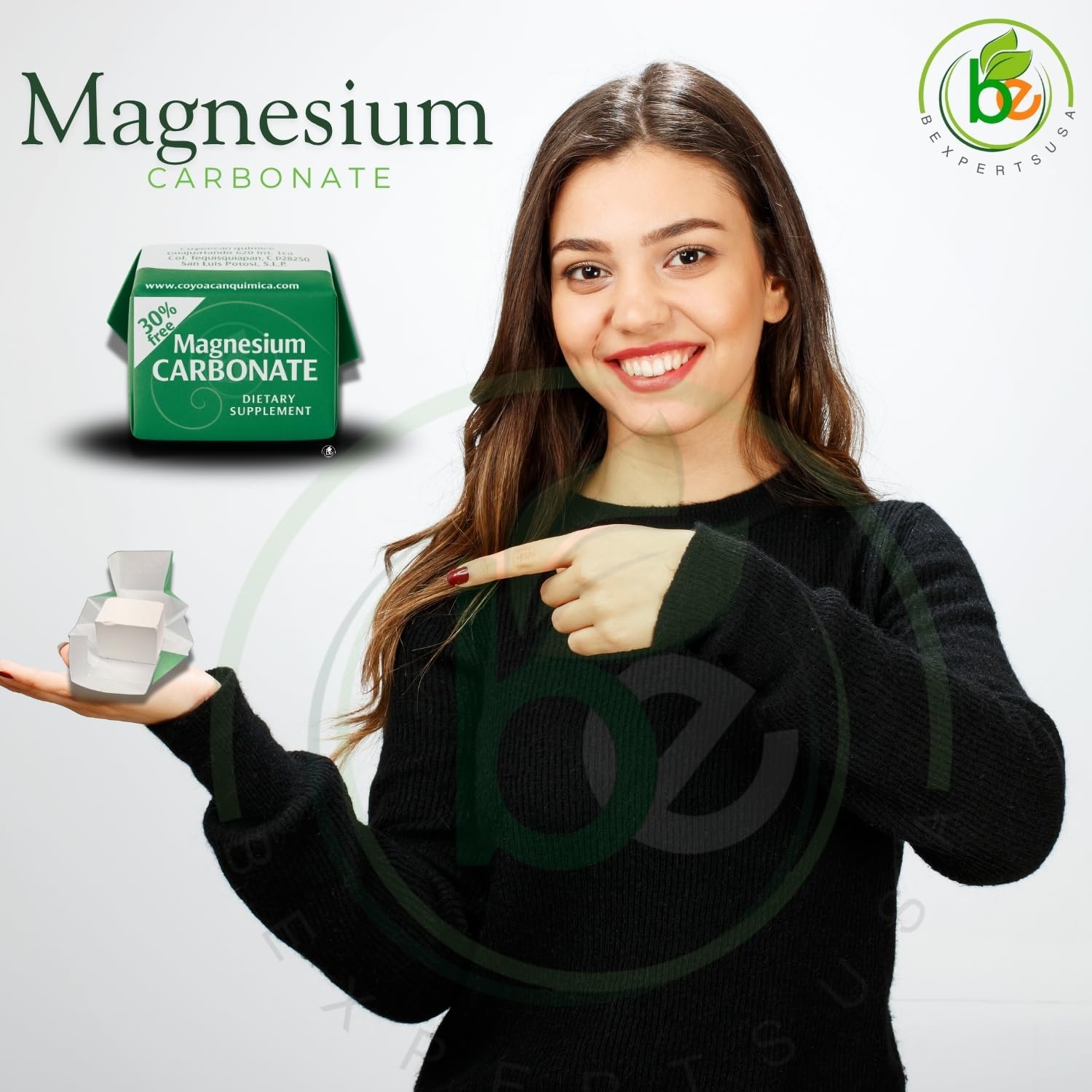 Magnesium Carbonate – 7g x 4 Cubes (Pack) – Pure Magnesium Carbonate – Food Grade – Non-GMO, Gluten-Free, Vegan – Carbonato de Magnesio en Cubos – Hecho en México