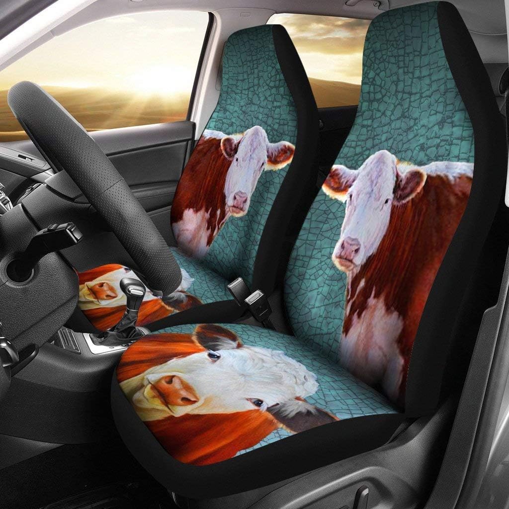 Great Breed Store Hereford Cattle (Cow) Print Car Seat