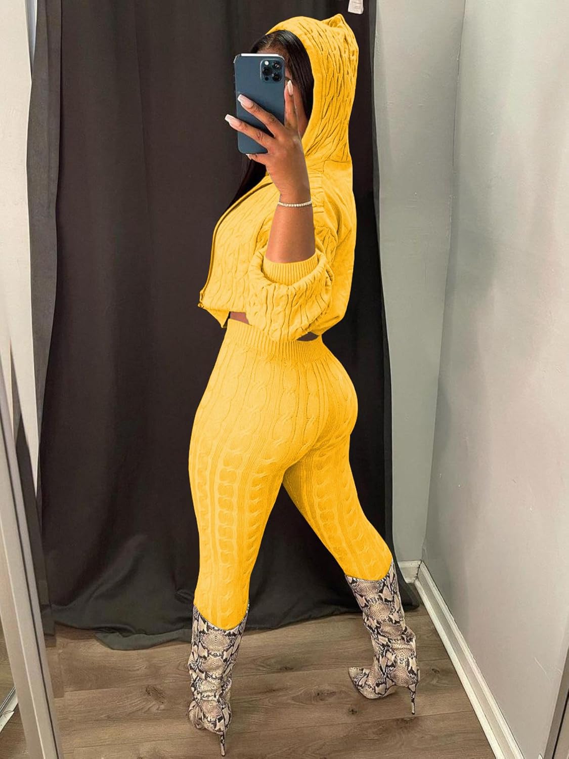 Nimsruc Knit Two Piece Outfits For Women Sweater Sets Matching Clothing - Image 5