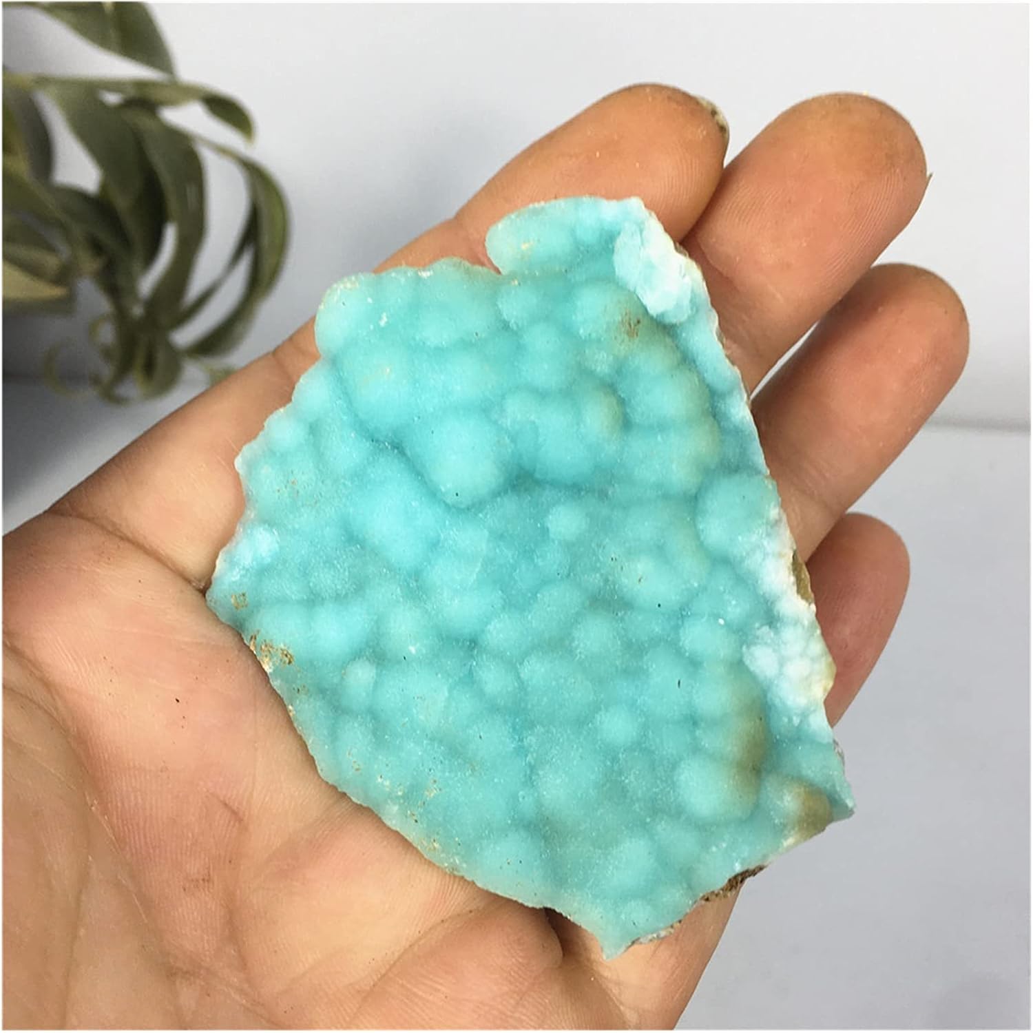 FIDEMM Natural Crystal Rough Hemimorphite Natural Crystal Stones Raw Quartz Blue Green Crystals Healing Chakra Gem Home Decoration Gift (Size : 90g)