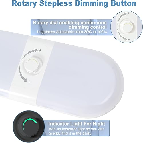 Miniatura 3 de XPORTION Luces LED para caravana de 800 lúmenes, luces de RV de 12 V, súper brillantes, 180 LED, lámpara de cúpula con interruptor de