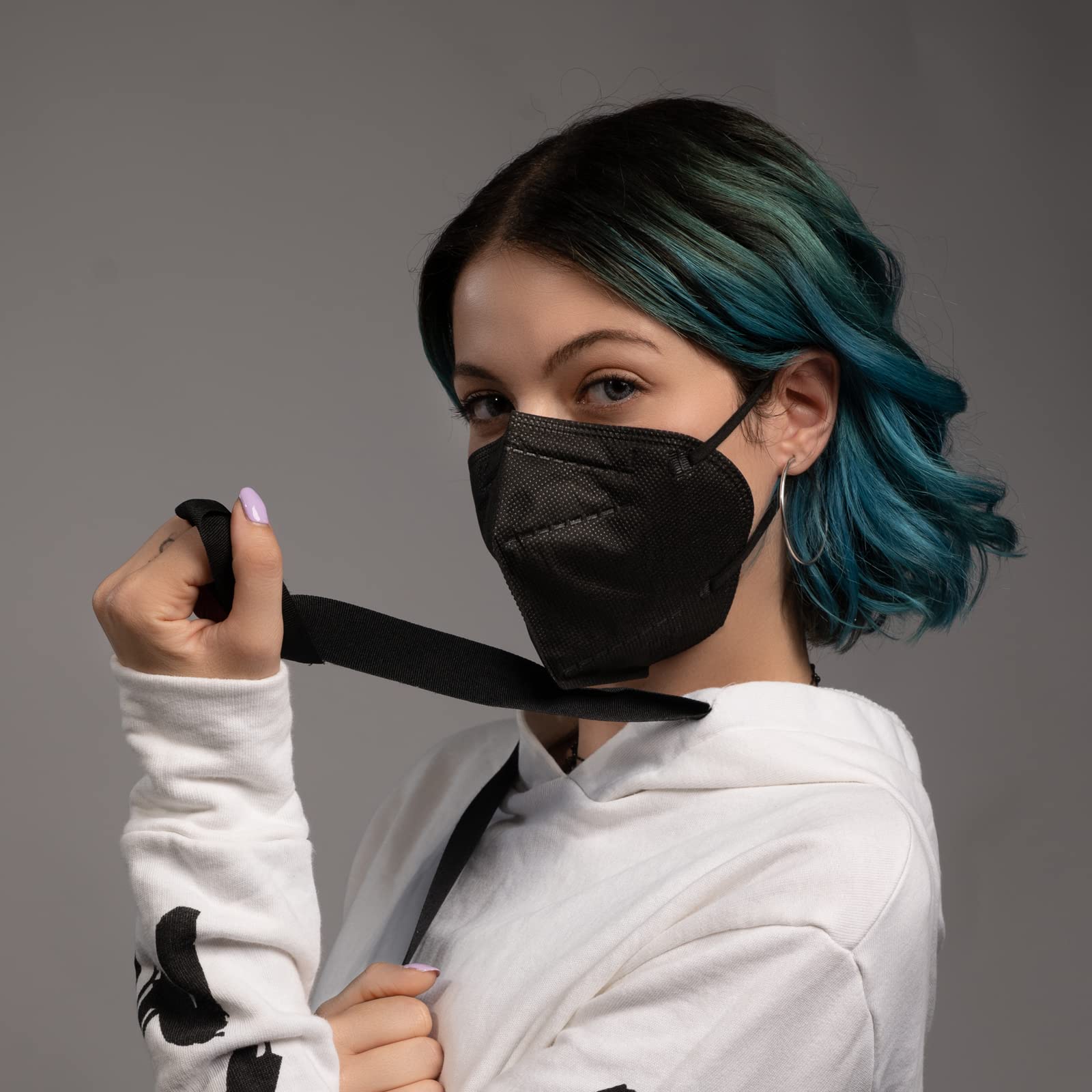 FFP2 Maske - 50 Stück - schwarze FFP2 Maske - Made in Italy einzeln verpackt - FFP2 Atemschutzmaske schwarz zertifiziert EN 149:2001+A1:2009 - FFP2 Schutzmaske schwarz hohe Filterleistung