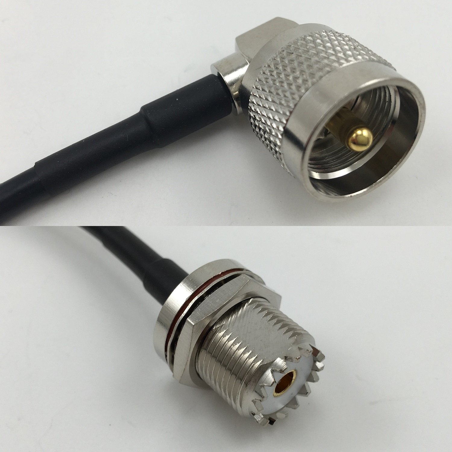 10 feet RFC195 KSR195 UHF Male Angle to UHF Female BULKHEAD Pigtail Jumper RF coaxial cable 50ohm Quick USA Shipping