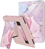 Vista 1 de Fintie Funda con soporte para Kindle de 6 pulgadas (11ª generación-versión 2024/2022), funda de piel sintética con ranura para tarjeta de Mármol