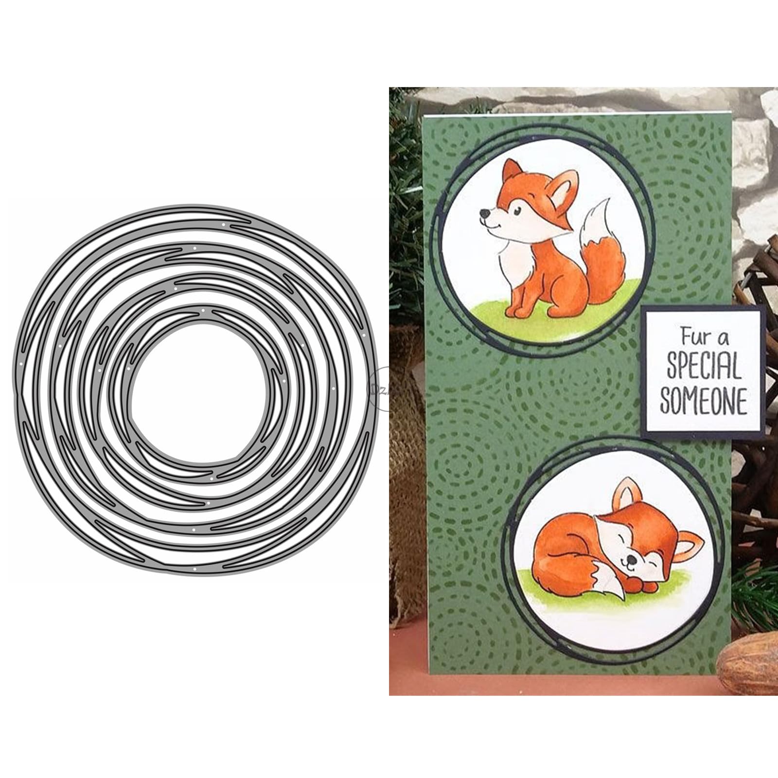 DzIxY Ring Frame Metal Cutting Dies for Card Making Kit Embossing Paper Die Cuts Set Scrapbook Stencils Supplies Machine Templates