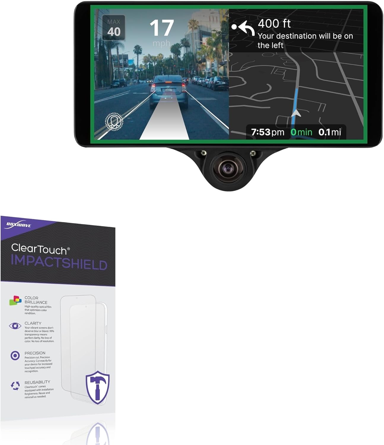 BoxWave Screen Protector Compatible with Comma Three devkit - ClearTouch ImpactShield (2-Pack), Impenetrable Screen Protector Flexible Film