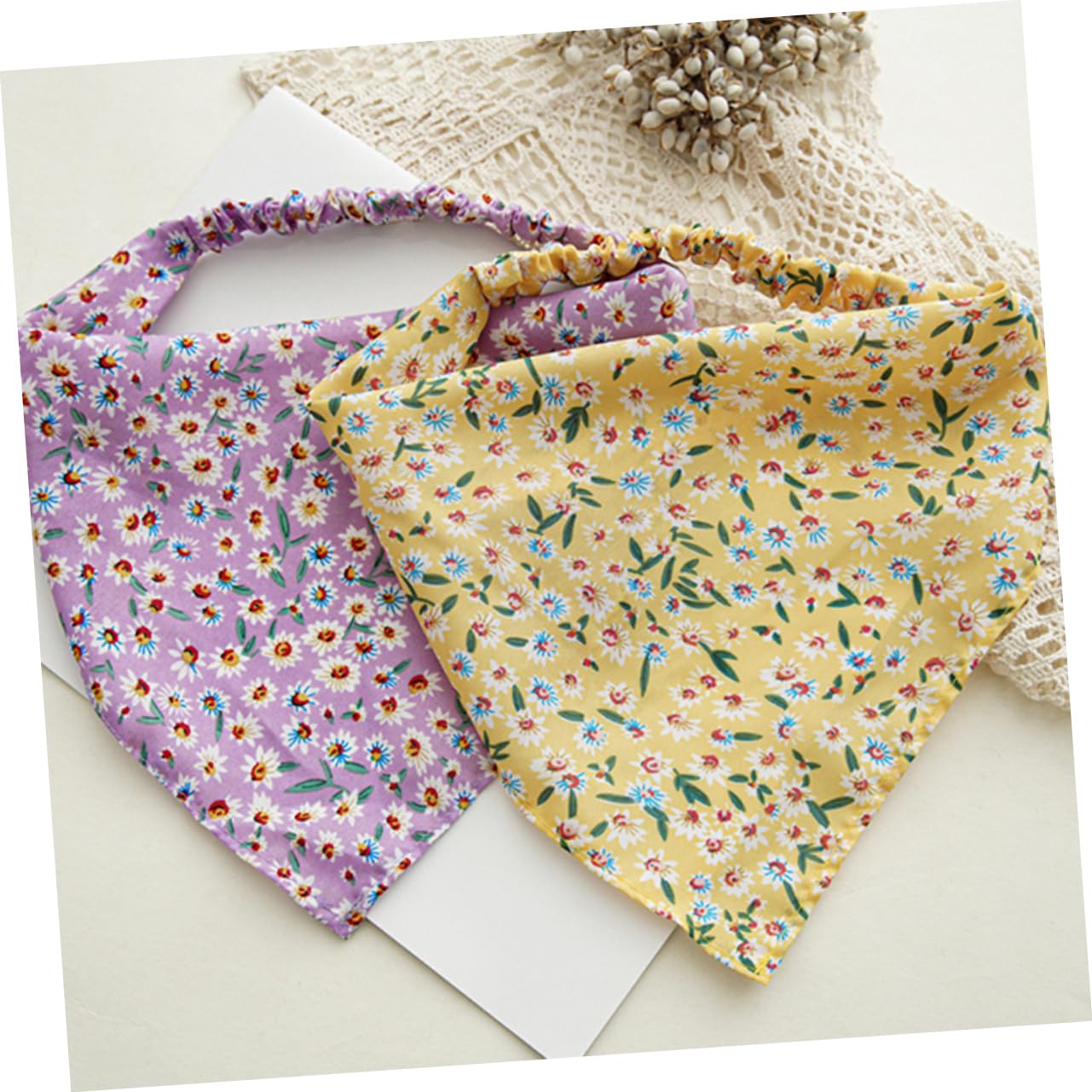 MAGICLULU 4 Sets Elegantes Turban-stirnband Mit Blumenmuster Für Damen Haarbandana Für Teenager Und Erwachsene 6 Stück X 4