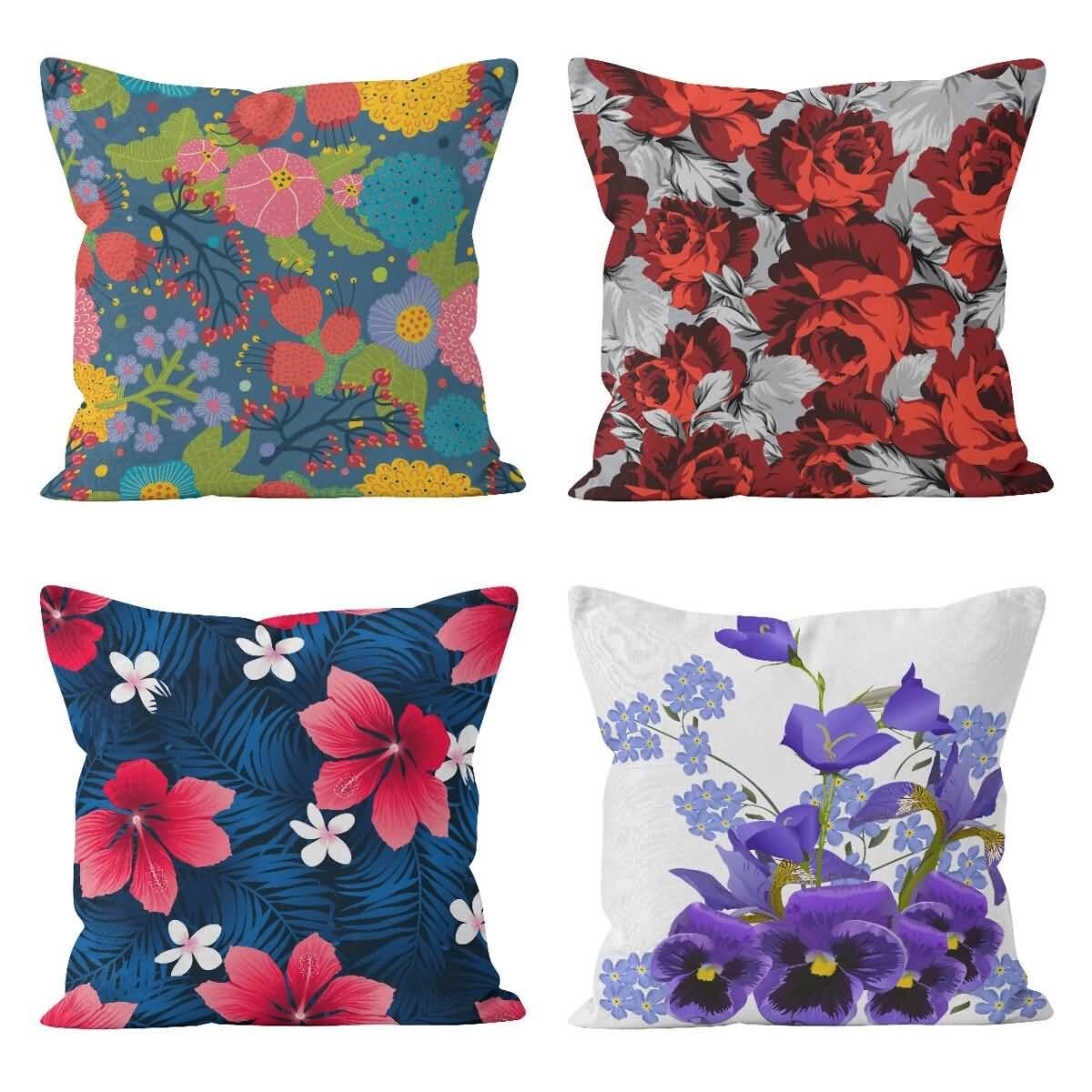 Housse de coussin fleur pour canapé lit : créez une ambiance cosy vintage