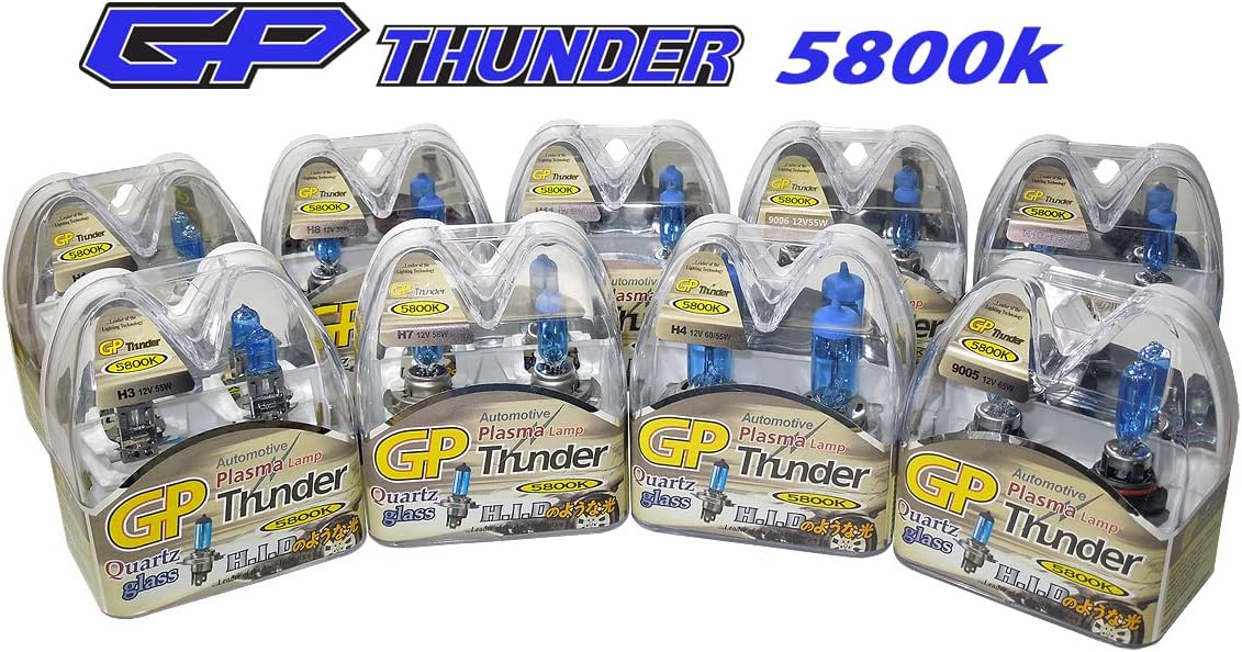 GP Xtreme H7 PX26D 55W Xenon White with Quartz Glass Headlamp Headlight Light Bulbs for High- Low Beam- Head Lamp SGP58K-H7