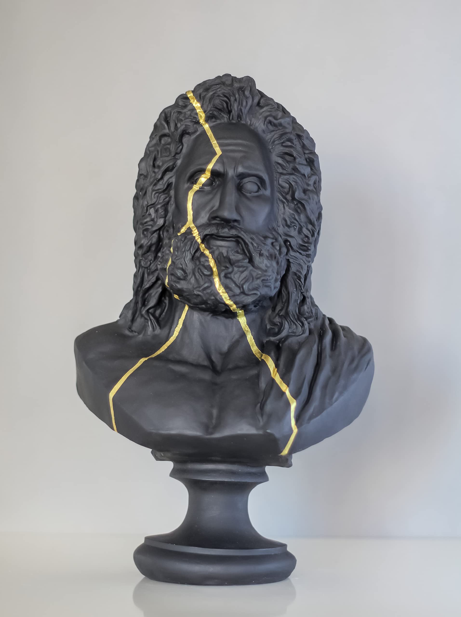 Amazon.com: Large Zeus Sculpture Statue,15 Inches 38 cm,Black Gold