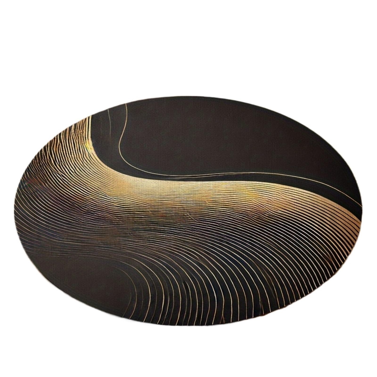 Tapis de repas rond facile à nettoyer pour salle à manger moderne
