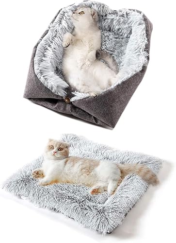 Cama para Gatos Cama para Perros Cama Suave para Gatos 2 en 1 Manta para Gatos y Perros 60cm*50cm Adecuada…