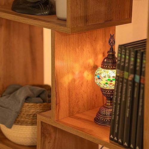 Miniatura 109 de Mobili Fiver, Estantería Iacopo XS (63.31 x 31.5 pulgadas), roble rústico, fabricada en Italia Roble rústico,Ashwood Negro,Ashwood Blanco,Efecto