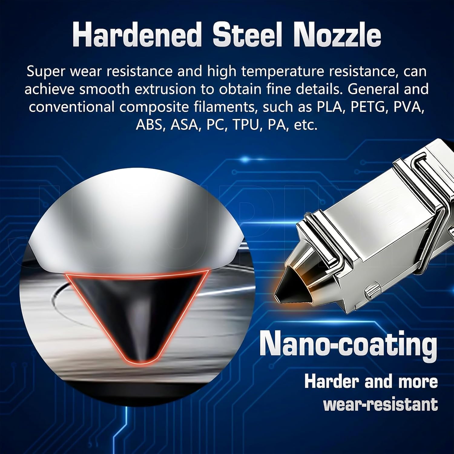 4 pezzi Hotend Kit per Snapmaker U1 Pre-Installed 0.4mm Hardened Steel Nozzle and 24V 48W Ceramic Heating Block with 2PCS Nozzle Parking Points and Silicone Brush for U1 3D Pirnter Accessories