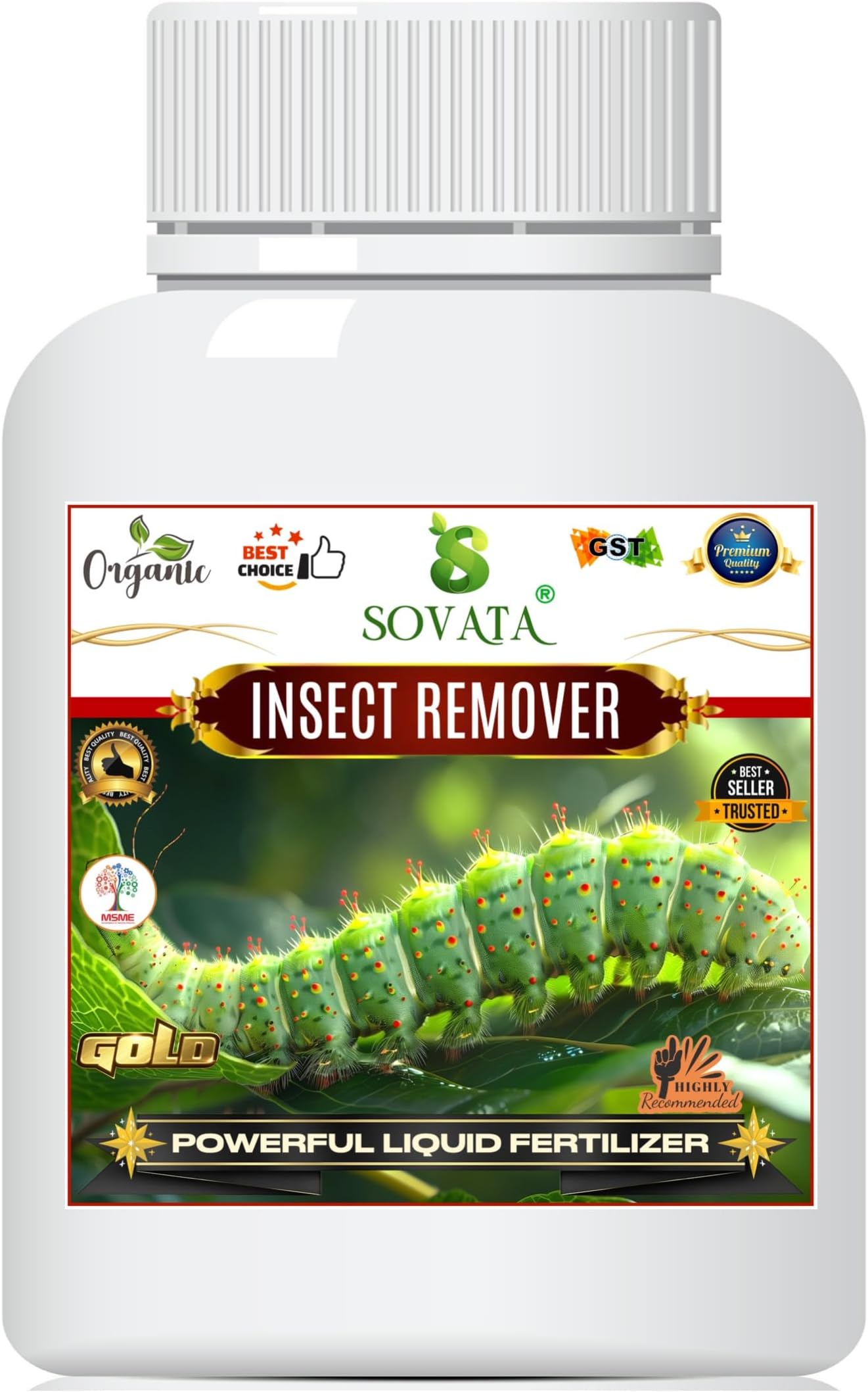 All insects Remover, Essential Organic Powerful Liquid Insecticide for Removing all types of insects and pests from Plants and soil. (250 ml)