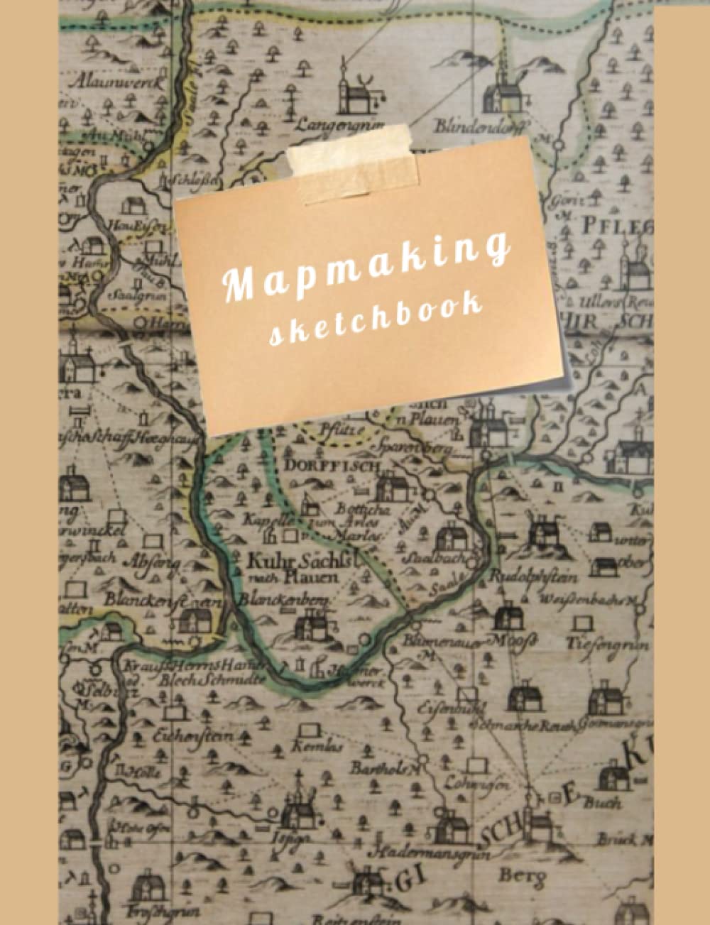 RPG mapmaking book: square grip paper & blank pages for creating your own maps for role play tabletop games or those who enjoy cartography