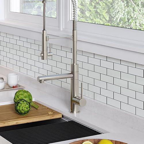 Miniatura 6 de Midcard 10 piezas de azulejos de PVC en espiga para despegar y pegar en la que se aplican azulejos de pared autoadhesivos para cocinas y baños.