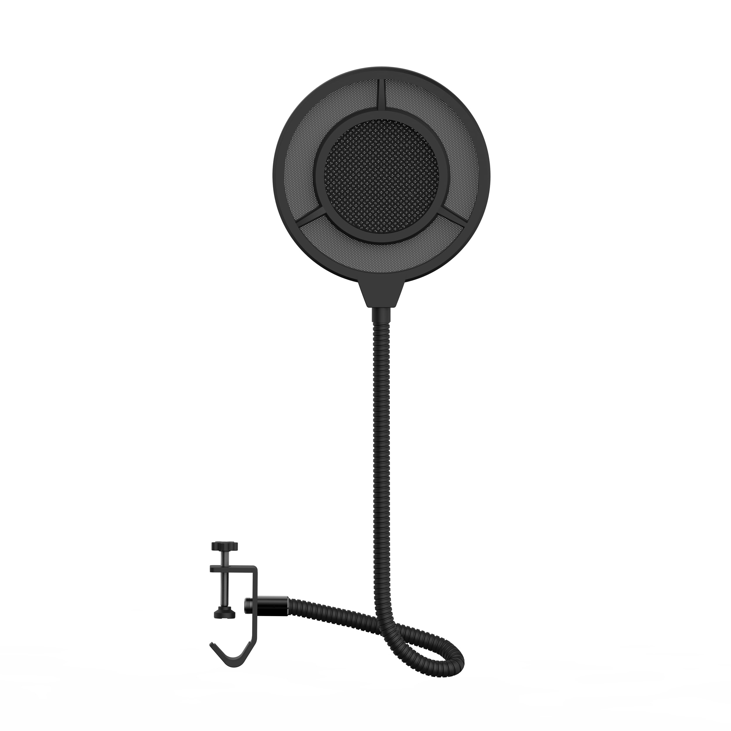 IXTECH Pop Filter For Microphone, Mic Pop Filter Mesh Isolation Shield Compatible With Blue Yeti And Any Other Mic, Dual Layered microphone pop filter shield with Flexible 360° Gooseneck Clip