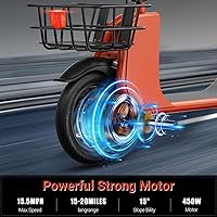 Vista 56 de SEHOMY Folding Electric Scooter with Seat for Adults, 15.5MPH, 20-Mile Range, 36V Battery, 12" Pneumatic Tire, Portable 450W Electric Scooters