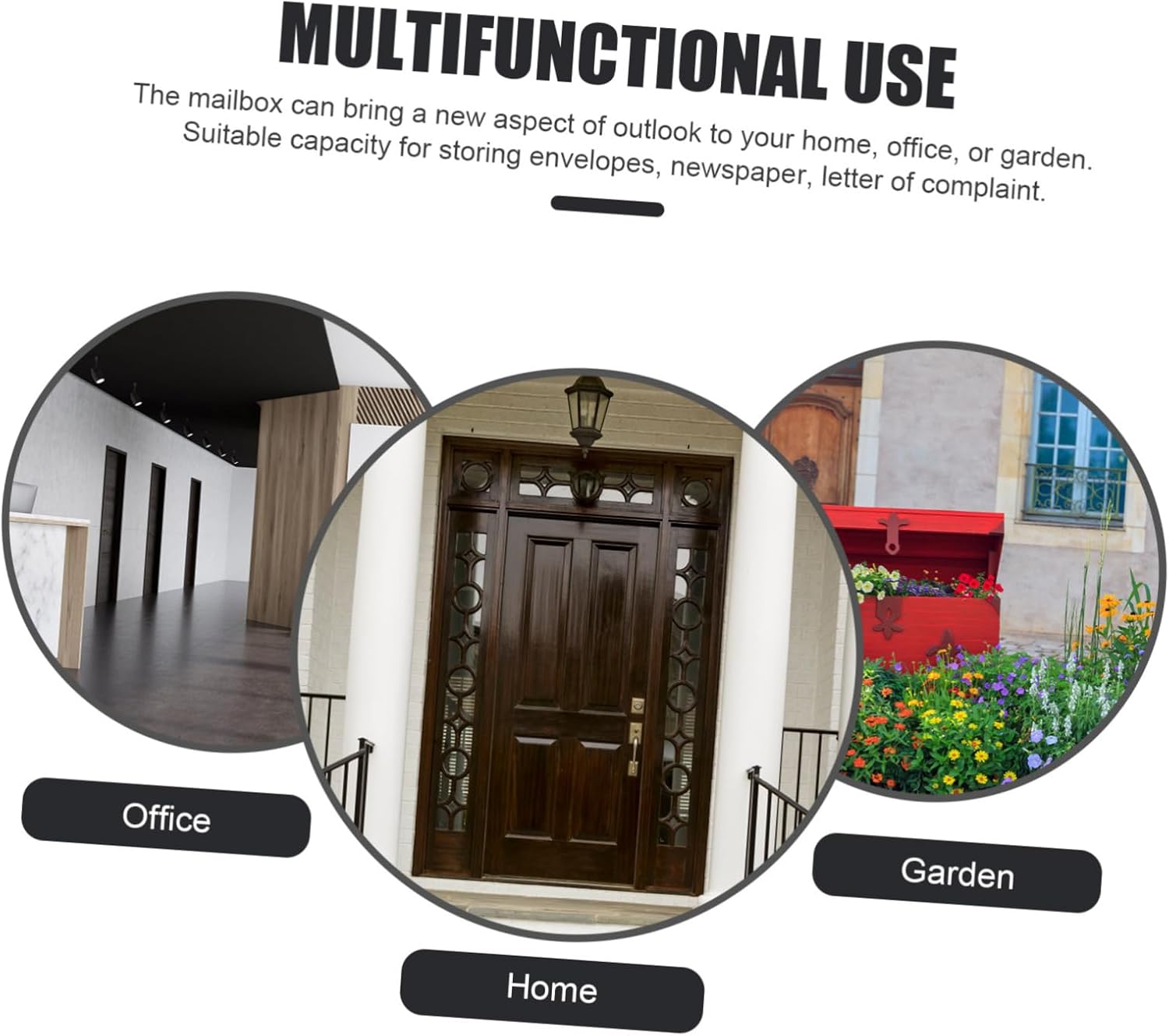 Uonlytech Vintage Lockable Wall Mount Mailbox European Style Metal Post Box with Key Lock Weatherproof Retro Letter Box for Home and Office Easy Installation and Secure Outdoor Use