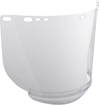 Jackson Safety F20 High Impact Face Shield, Polycarbonate, 8â€ x 15.5â€ x 0.04â€, Clear, Face Protection, Unbound, 12 Shields / Case, 29062