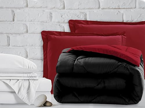 Vista 19 de Elegant Comfort Juego de sábanas y edredón de 7 piezas, tamaño individual XL, de 1500 hilos, súper acogedor, resistente a las arrugas y a