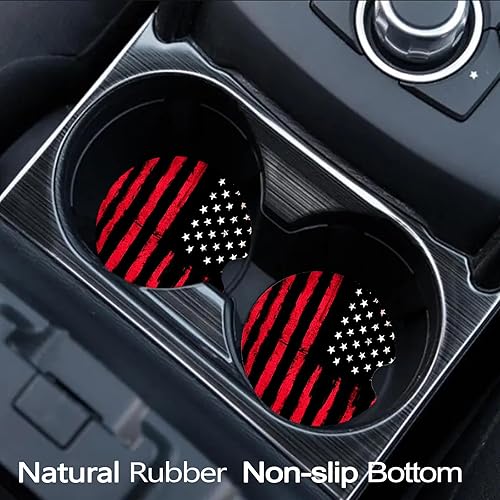 Miniatura 2 de Posavasos de automóvil para portavasos, paquete de 2 posavasos de goma universales antideslizantes para hombres, accesorios para el interior del