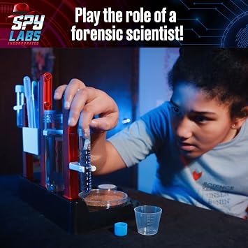 Thames & Kosmos Spy Labs Forensic Investigation Kit | Analyse Evidence Like a Real Detective | Ages 8+ | STEM Science Toy for Kids | Hands-On Experiments in Chemistry, Observation & Problem Solving