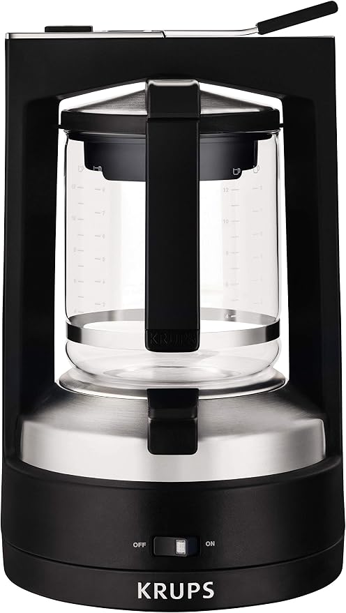 Krups Cafetera con filtro T8 KM468910 | 850 vatios | Apagado automático | 8-12 tazas | Interruptor de encendido/apagado iluminado | negro