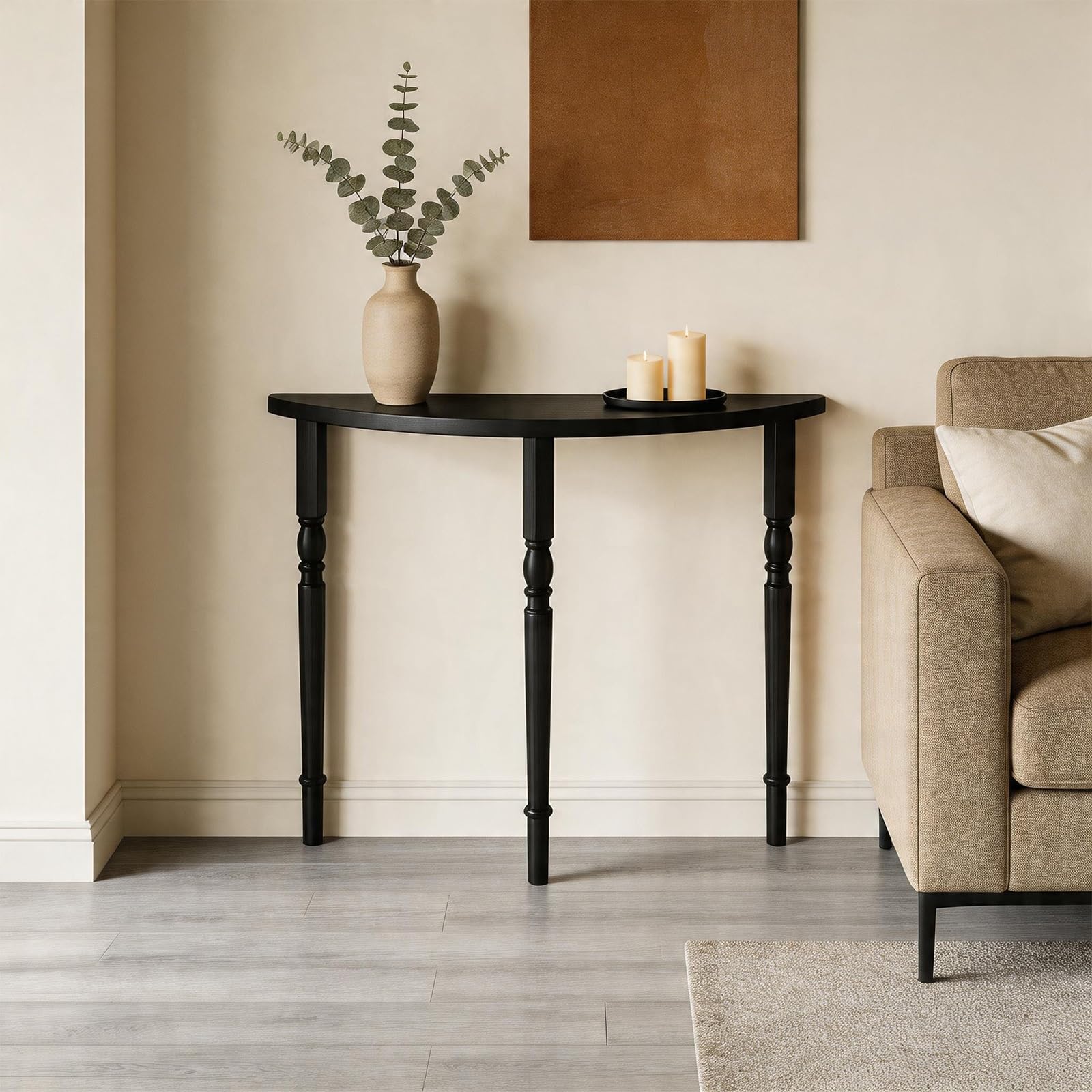 Mesa de entrada con diseño curvo para apartamentos pequeños