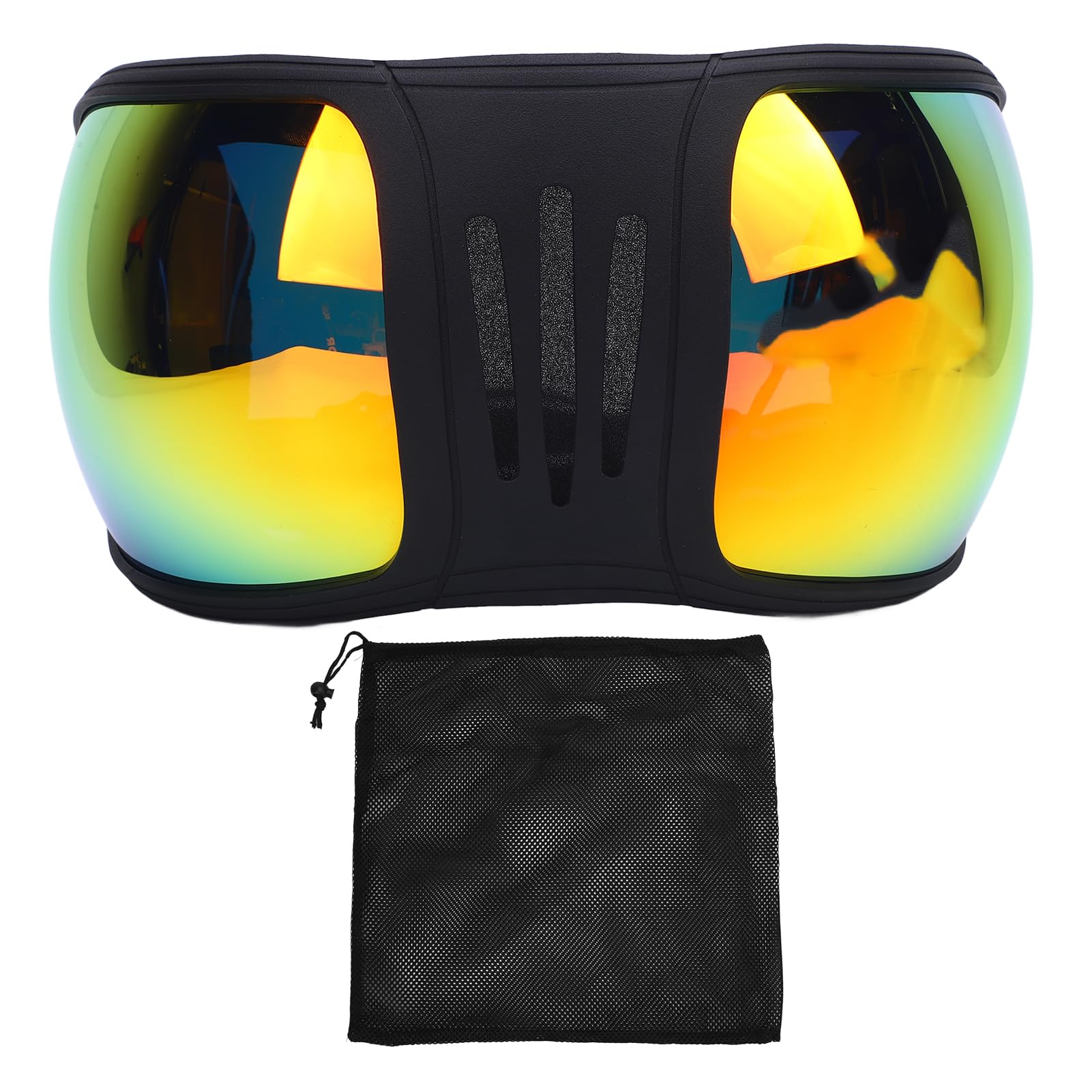 PUSOKEI Gafas de Carreras de Caballos, Gafas Deportivas a Prueba de Viento y, de Sol Protectoras para Caballos con Correa Ajustable para Suministros de Arnés