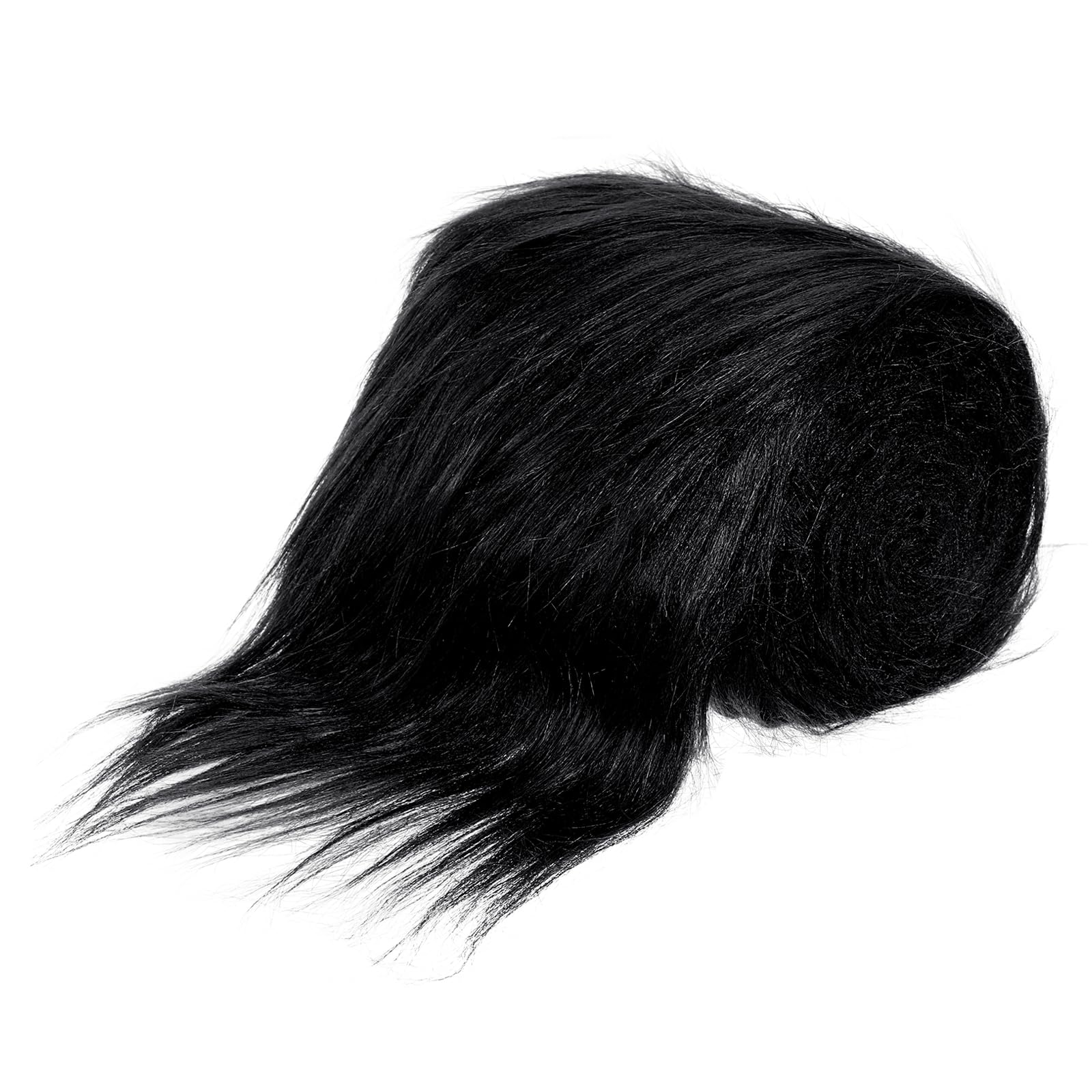 PATIKIL Plush Faux Fur Fabric Precut Strips, 59" x 4" Fluffy Faux Fur Ribbon for DIY Crafts Christmas Halloween Gnome Beard, Black - Image 3