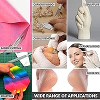 Vista 7 de Paquete de 21 cuchillas de bisturí #11 con mango de bisturí de acero inoxidable, cuchillos de laboratorio y herramienta de dermaplaning para cara